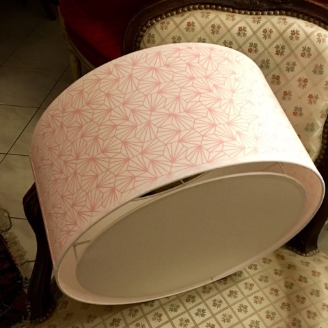 Tissu japonais graphique rose vue 3