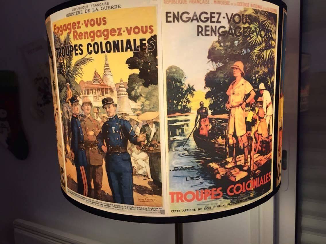 Abat-jour thème militaire vue 4