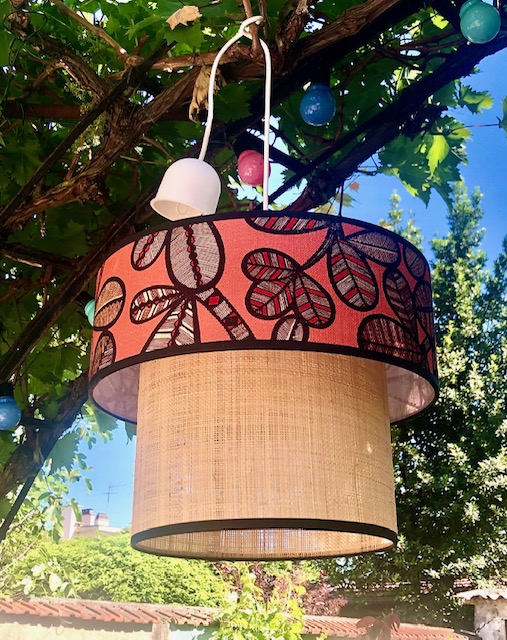 suspension double rabane/tissu vue 2