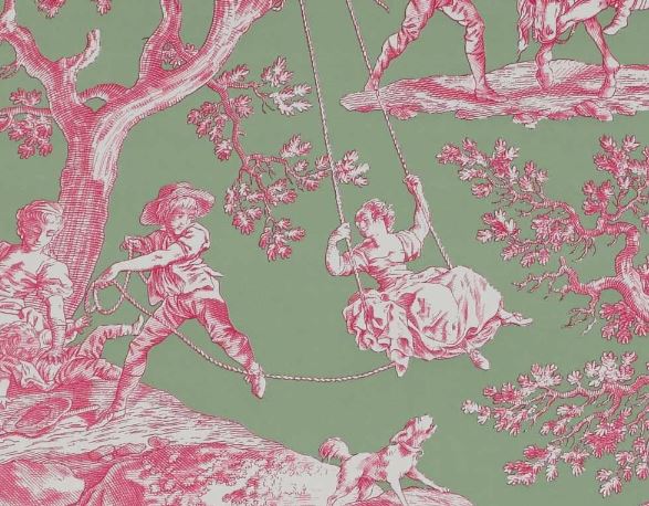 Tissu Toile de Jouy la Musardière (Manuel Canovas) vue 3