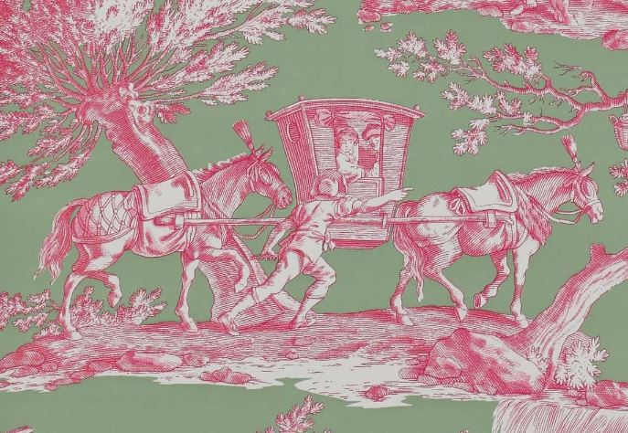 Tissu Toile de Jouy la Musardière (Manuel Canovas) vue 4