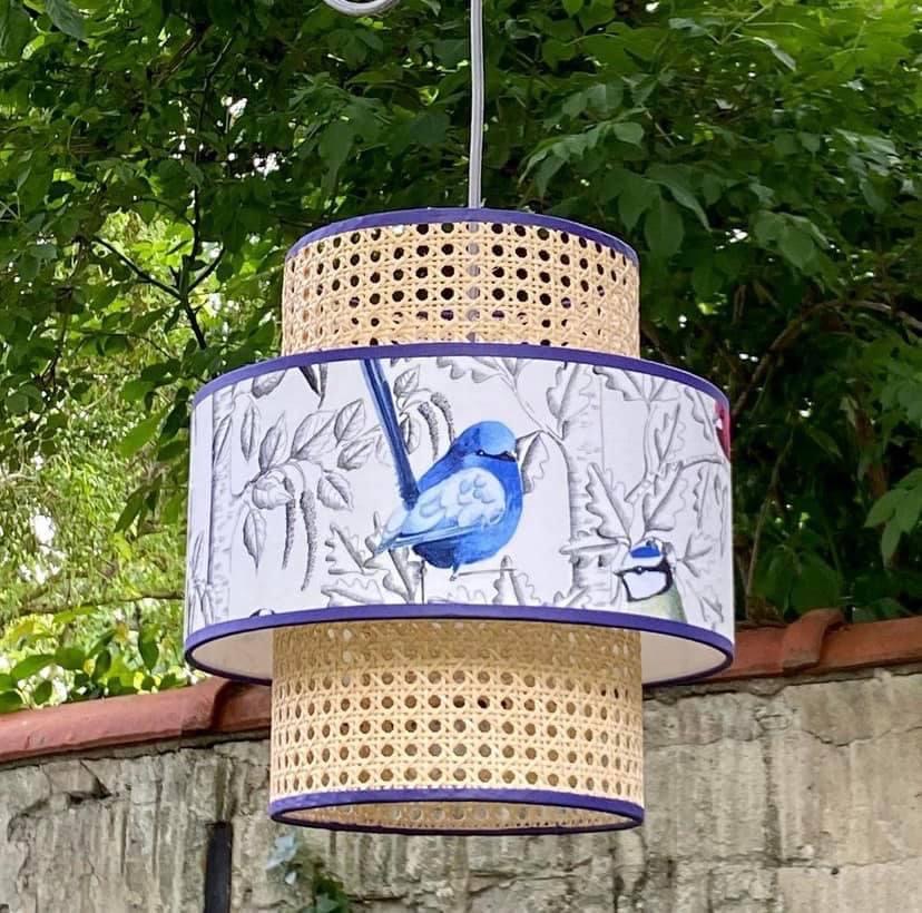 Tissu oiseaux et arbres vue 5