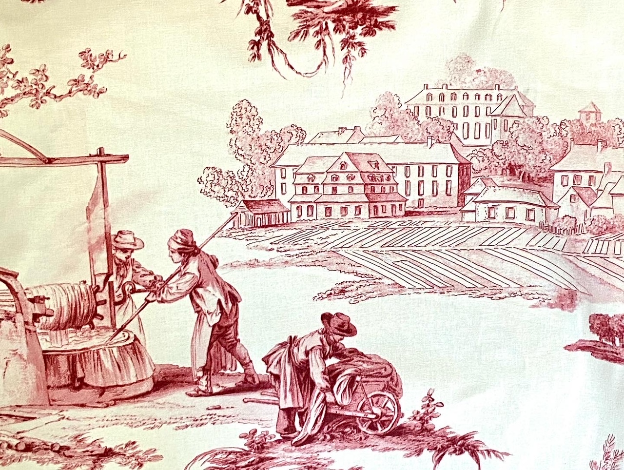Toile de Jouy "les travaux de la manufacture" vue 4