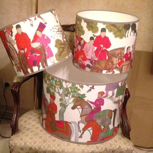 tissu cavaliers chinois vue 2