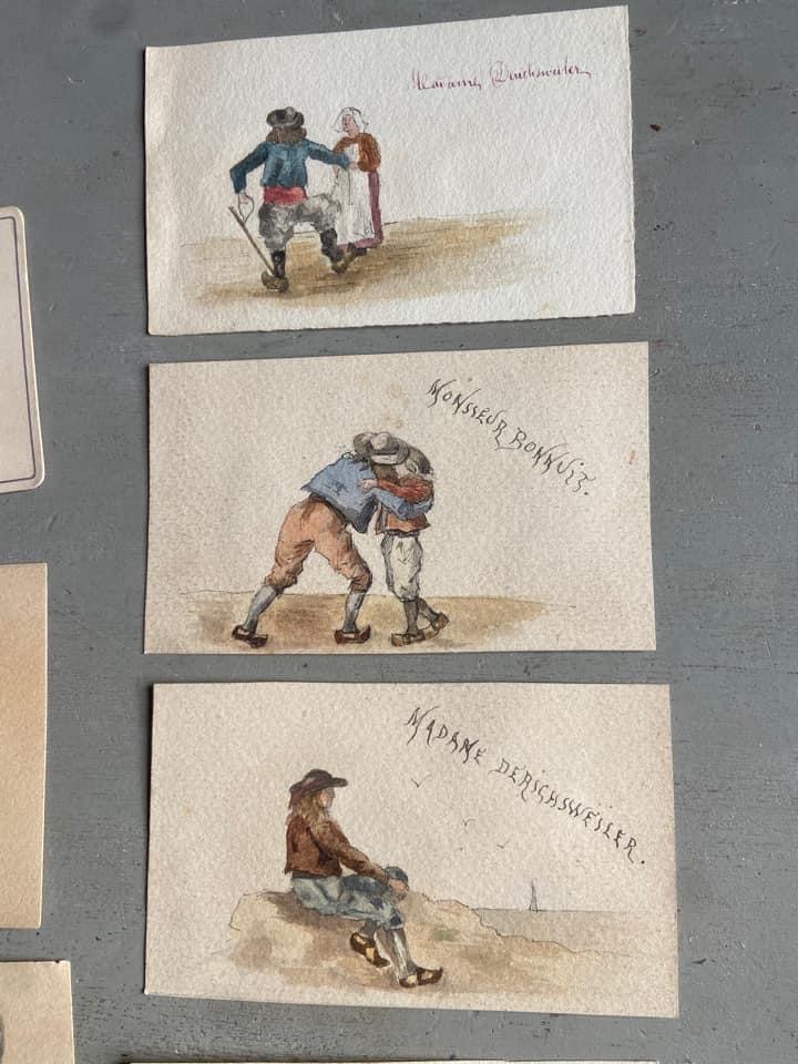 lot de petites aquarelles vue 2