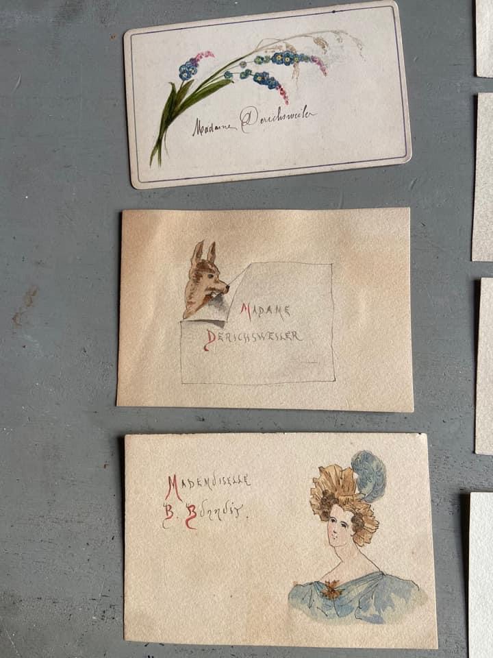 lot de petites aquarelles vue 3
