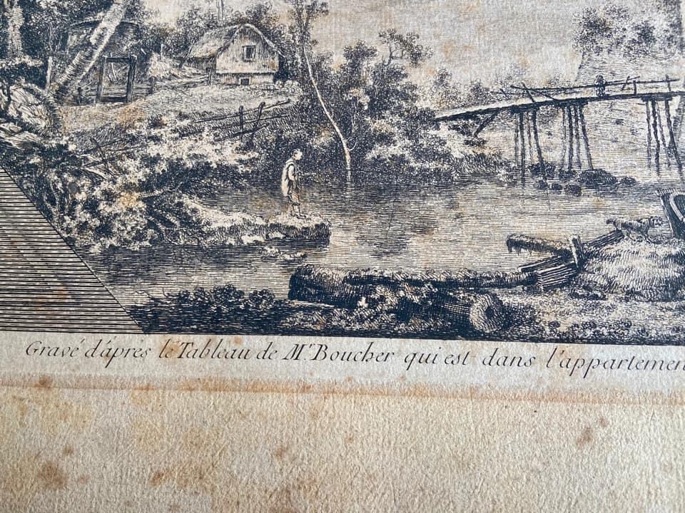 Grande gravure d'après Boucher vue 2