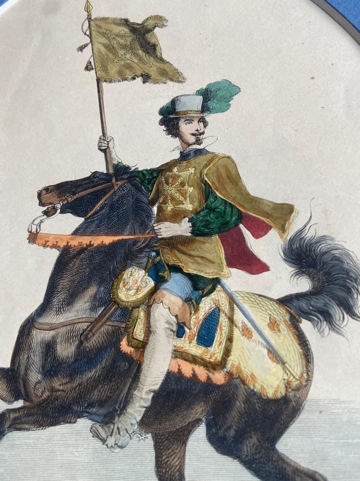 Gravure couleur avec Marie-Louise bleue vue 2