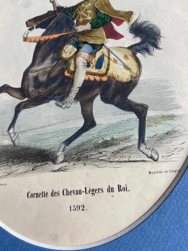 Gravure couleur avec Marie-Louise bleue vue 3