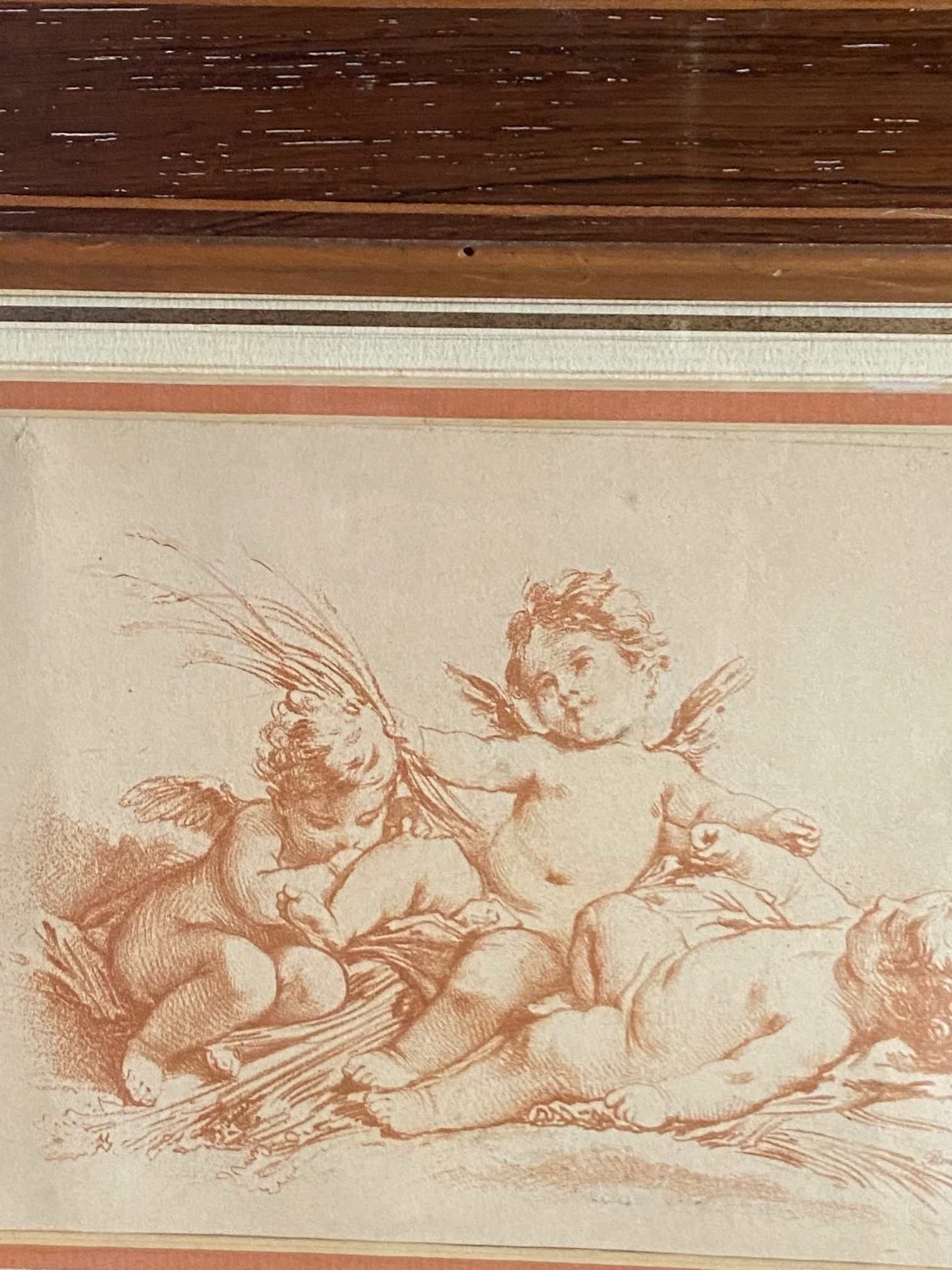 Sanguine angelots encadrée vue 2