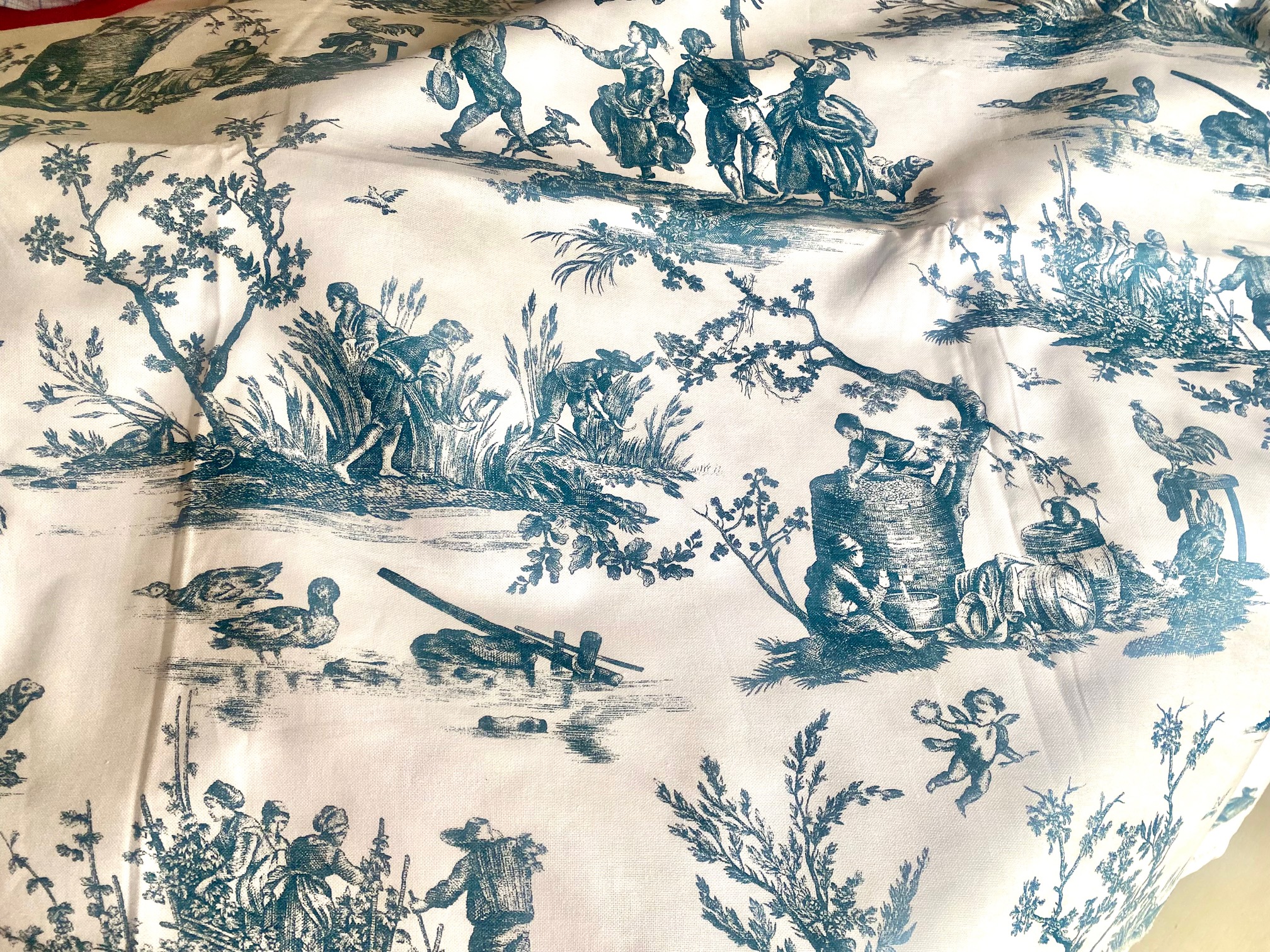 Tissu toile de Jouy "les 4 saisons" Stof vue 2