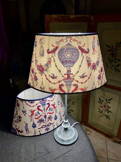Toile de Jouy Montgolfière version bleue vue 4