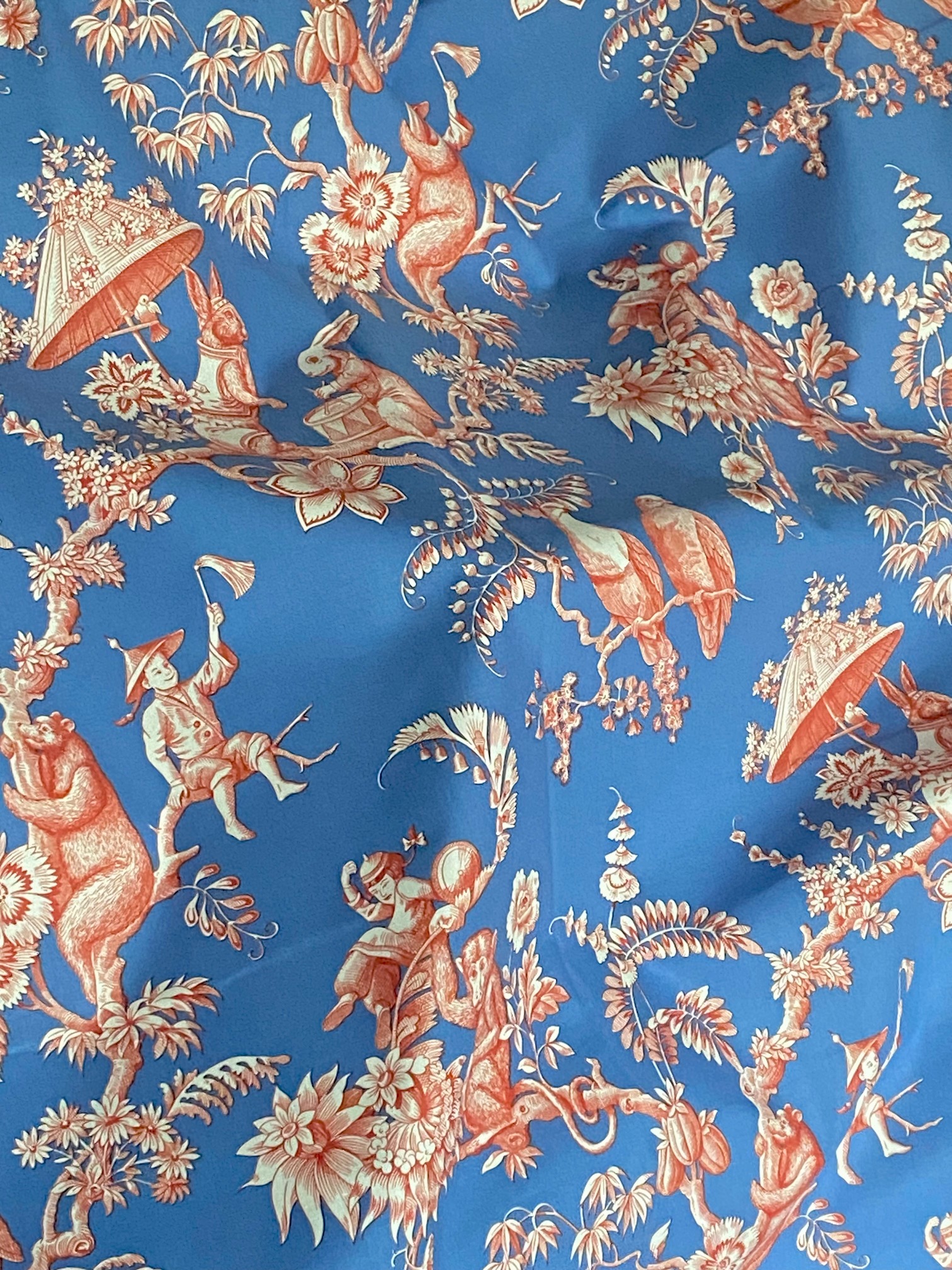 Tissu Toile de Jouy "ouistitis et compagnie" Pierre Frey vue 3