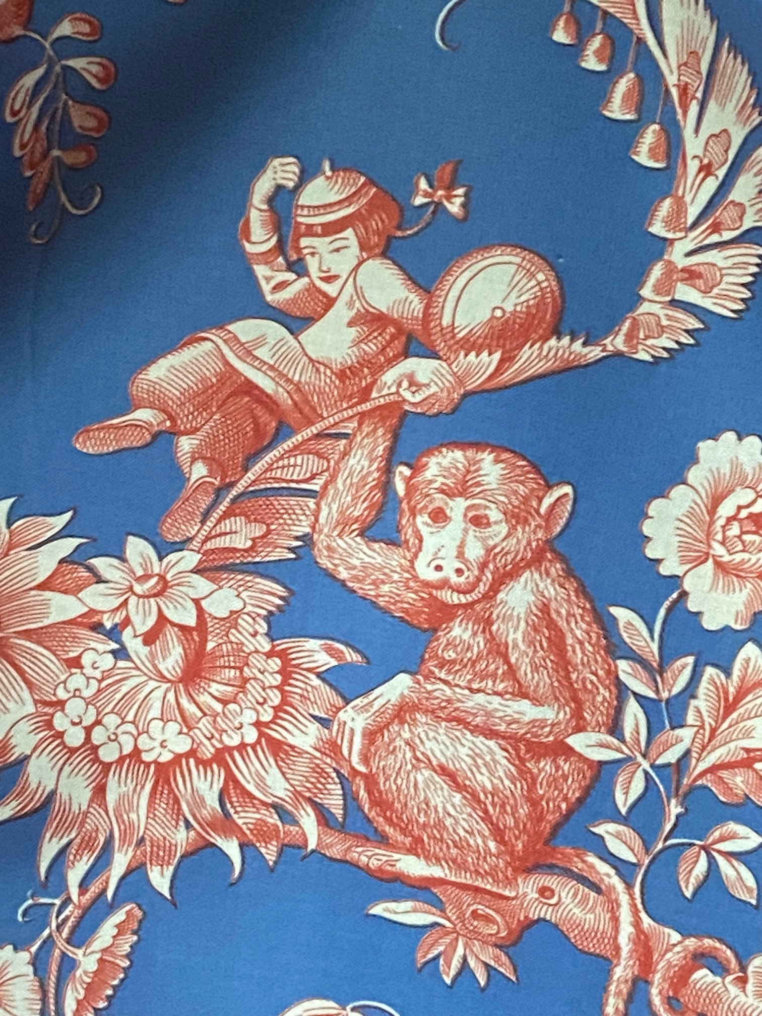 Tissu Toile de Jouy "ouistitis et compagnie" Pierre Frey vue 4