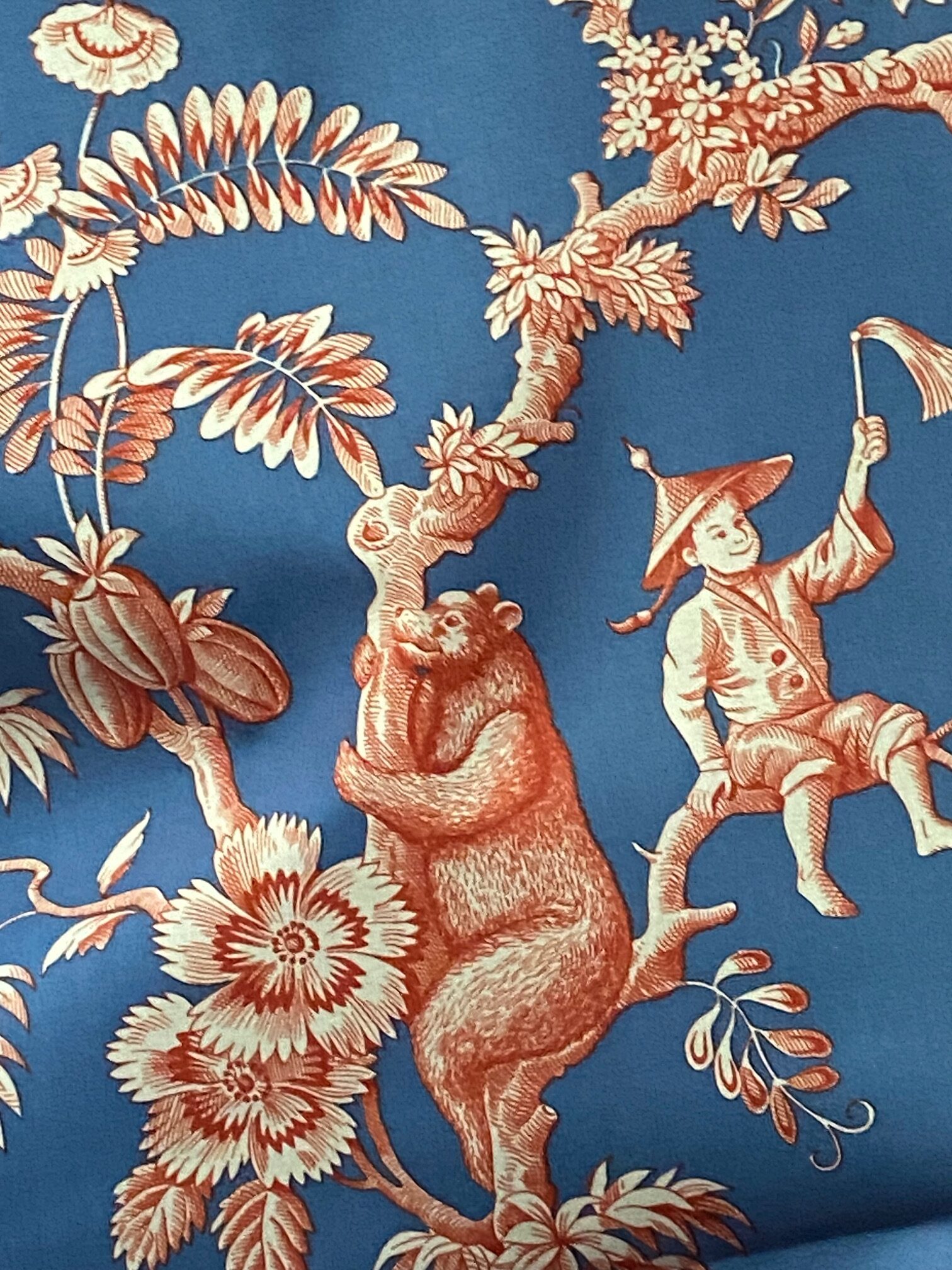 Tissu Toile de Jouy "ouistitis et compagnie" Pierre Frey vue 5