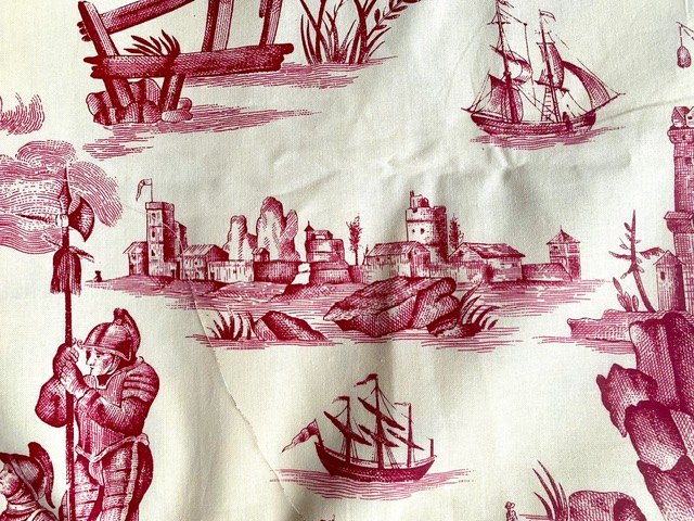 Toile de Jouy "l'Amérique rendant hommage à la France" vue 4
