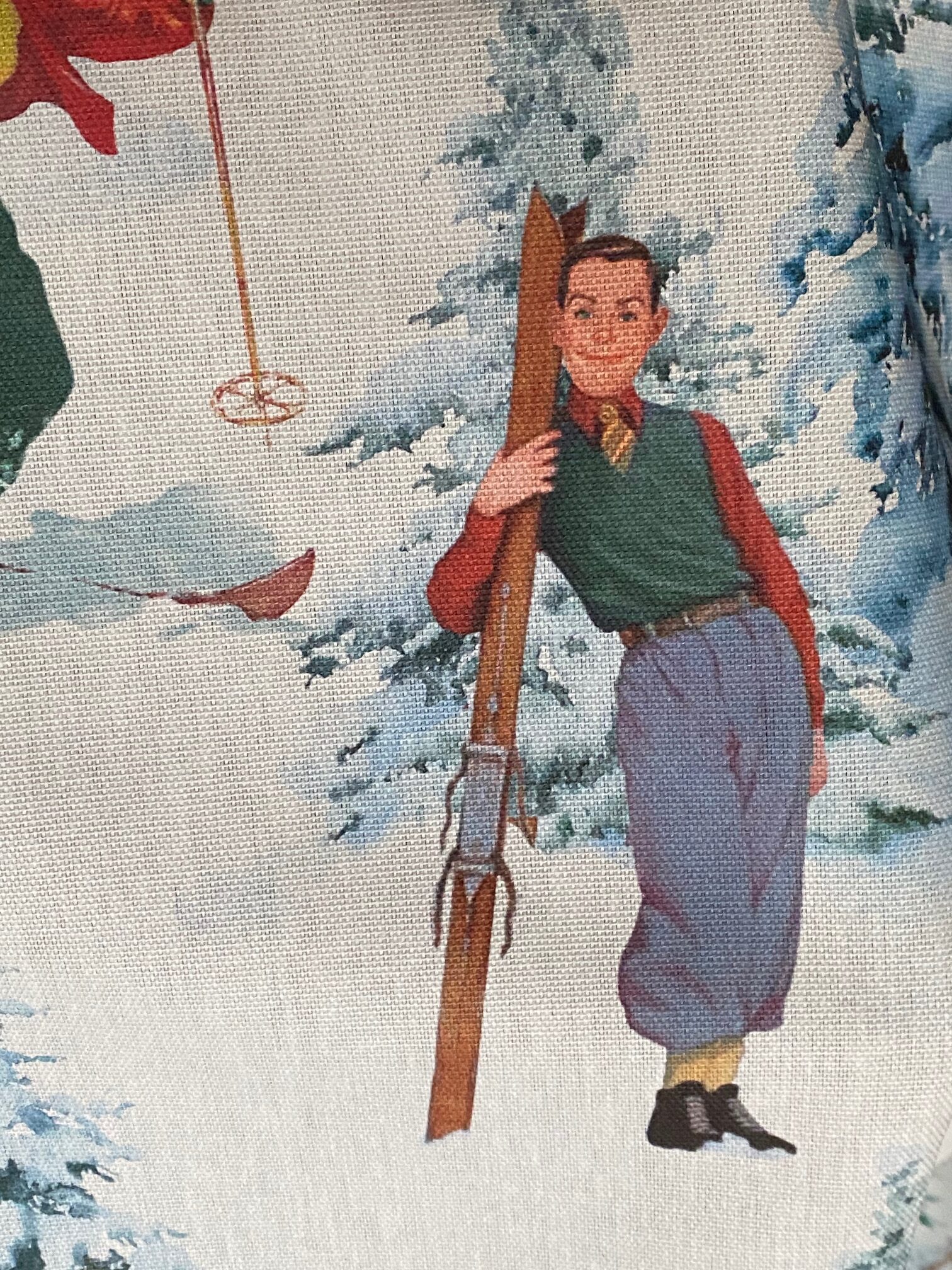 tissu ski vintage vue 3