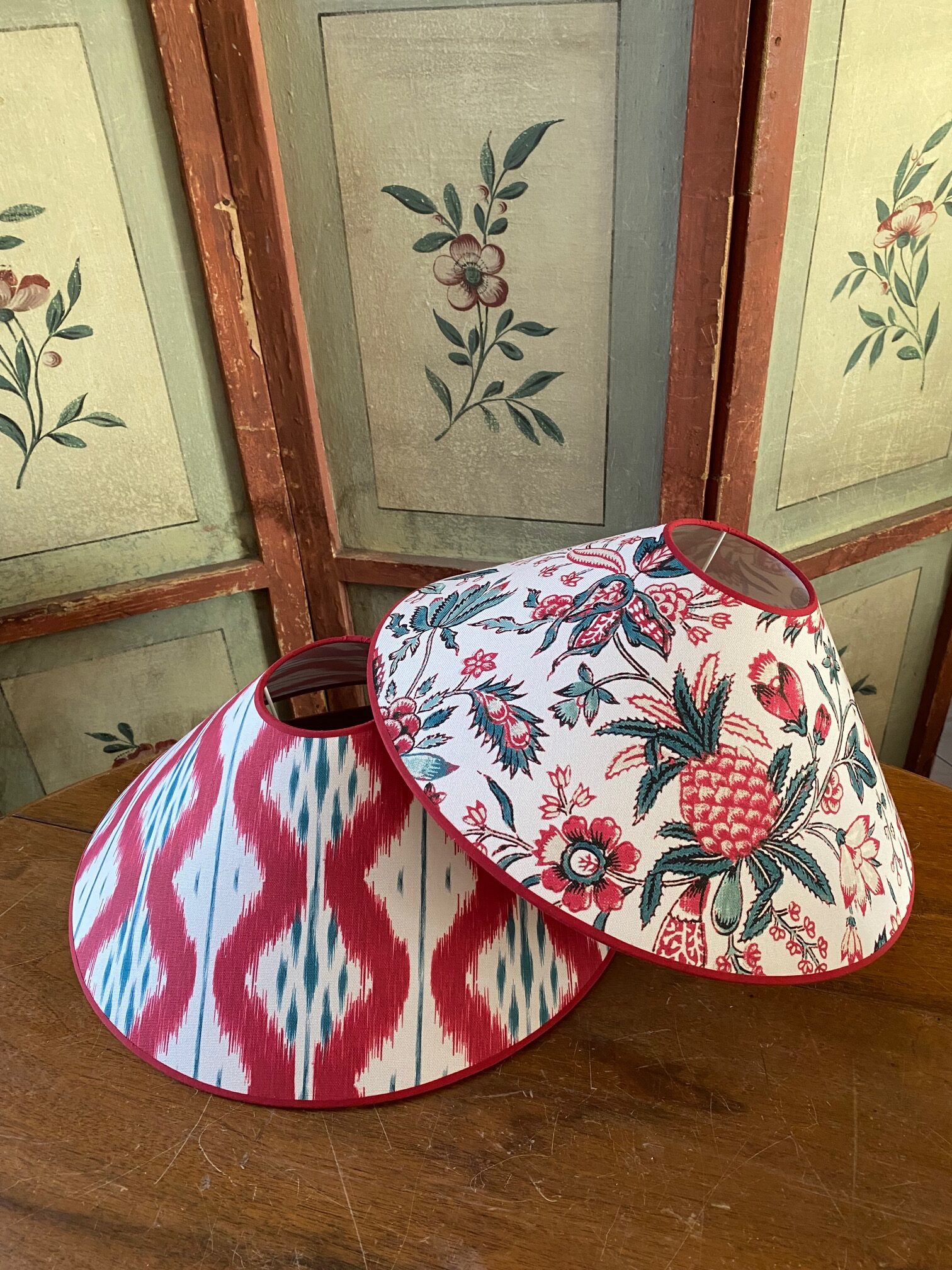 Toile multicolore façon Ikat vue 2