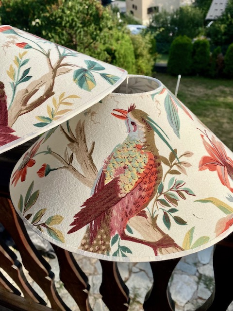 Abat-jour coniques tissu indienne multicolore - deux pièces disponibles vue 2